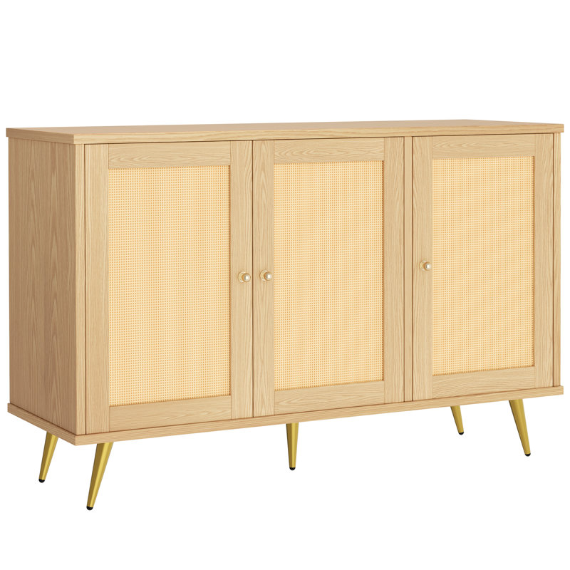 Hissop 3-Door Accent Cabinet, Natural