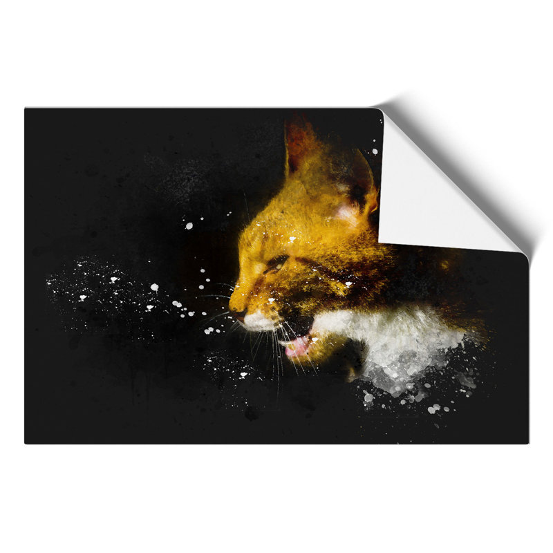 Portrait of a Cat Paint Splash - Frameless Print, 59cm H x 84cm W x 0.1cm D