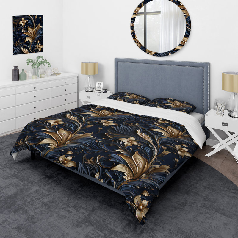 Ensemble de housse de couette Opulent Allure, Housse de couette pour grand lit et 2 taies décor