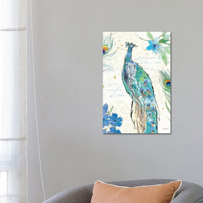 Peacock Garden II by Anne Tavoletti - Wrapped Canvas Painting