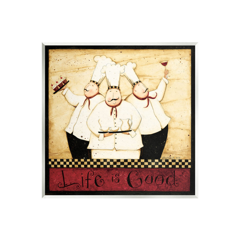 «Life Is Good Vintage Chefs» par Dan DiPaolo - impression sans cadre sur panneau de fibres à densité moyenne