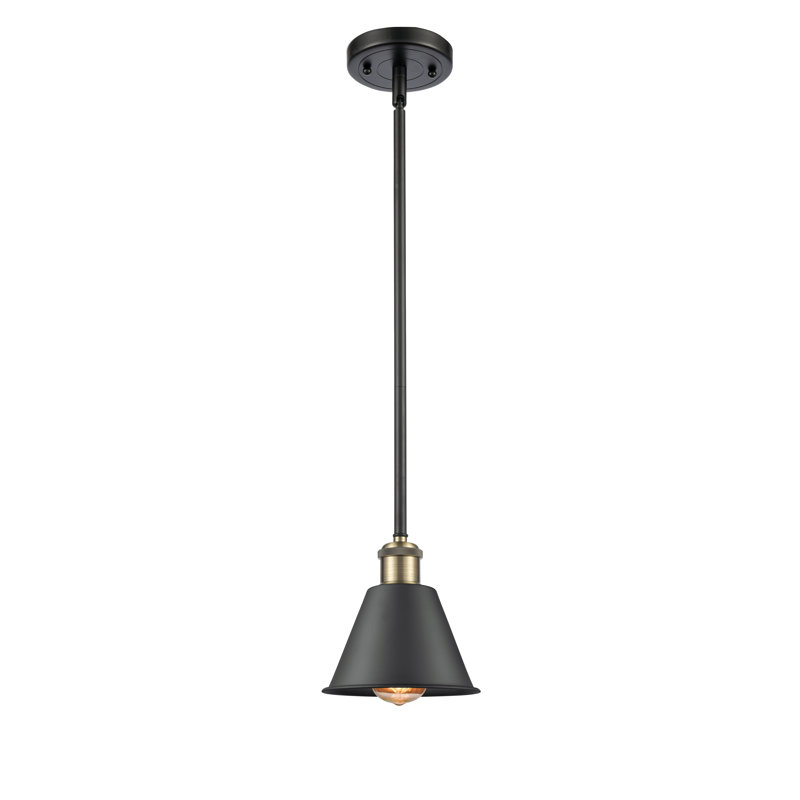 Farlane 1 - Light Single Pendant, Antique Copper, Antique Copper, 6 Watt Vinage LED Bulb