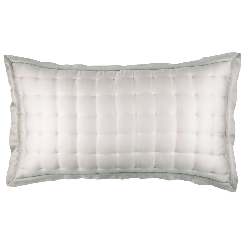 Silken Solid Puff Sham, King, Gray