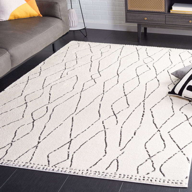 Shenay Performance Abstract Rug, Rectangle 4' x 6'