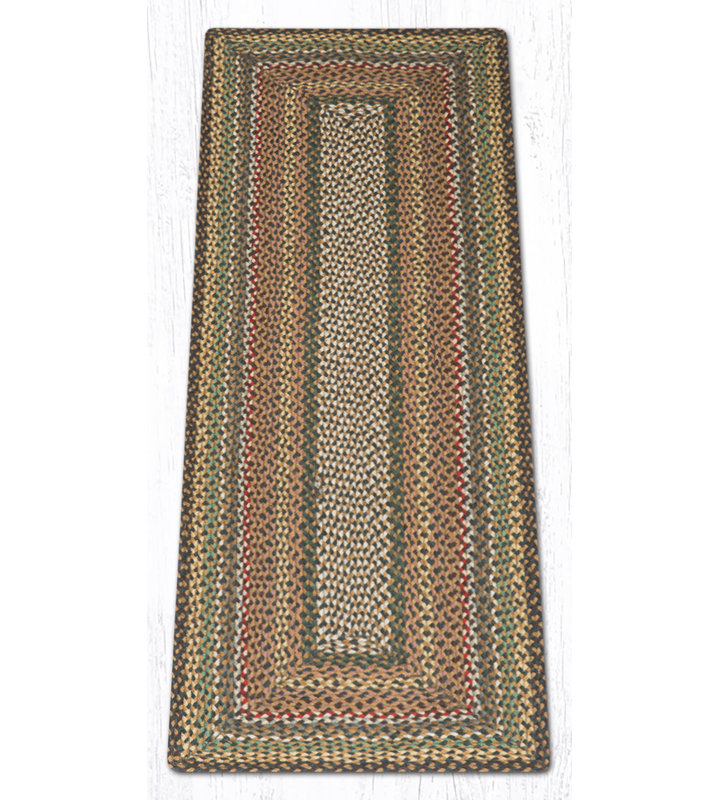  Tapis tressé en jute Fir Tonal, Tapis de couloir 2 pi x 6 pi