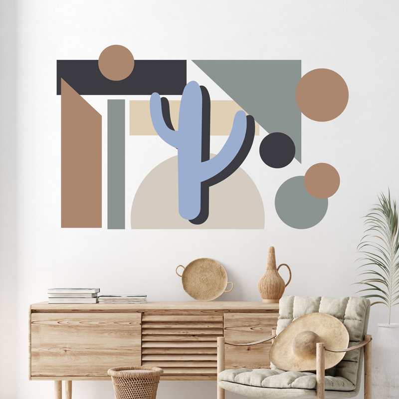 Neutral Multicolor Modular Mural Peel and Stick Wall Decals