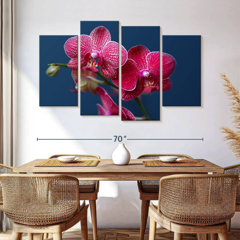 Fleur d'orchidée Harnek Magenta, H 42 po x l 68 po