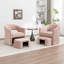 Fauteuil demi-tonneau rembourré avec repose-pieds-738636733