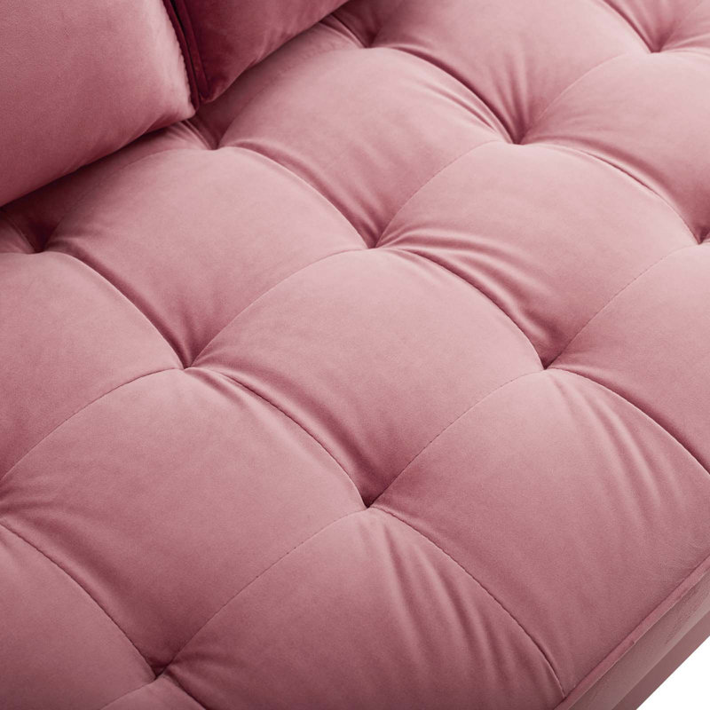 Valour Performance Velvet Loveseat, Dusty Rose