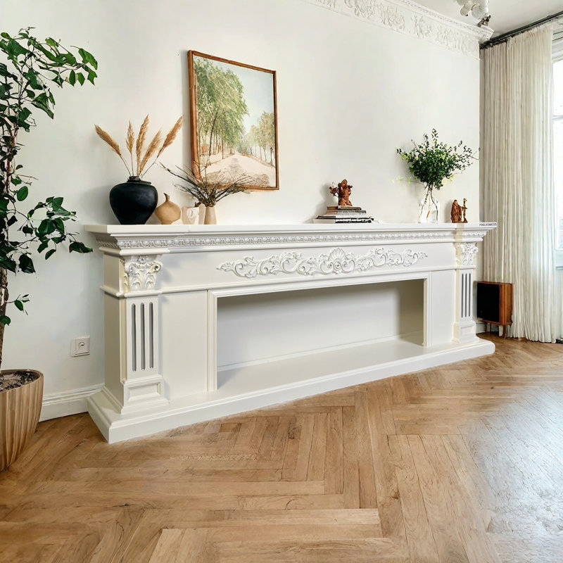 Décoration de meuble télé avec foyer