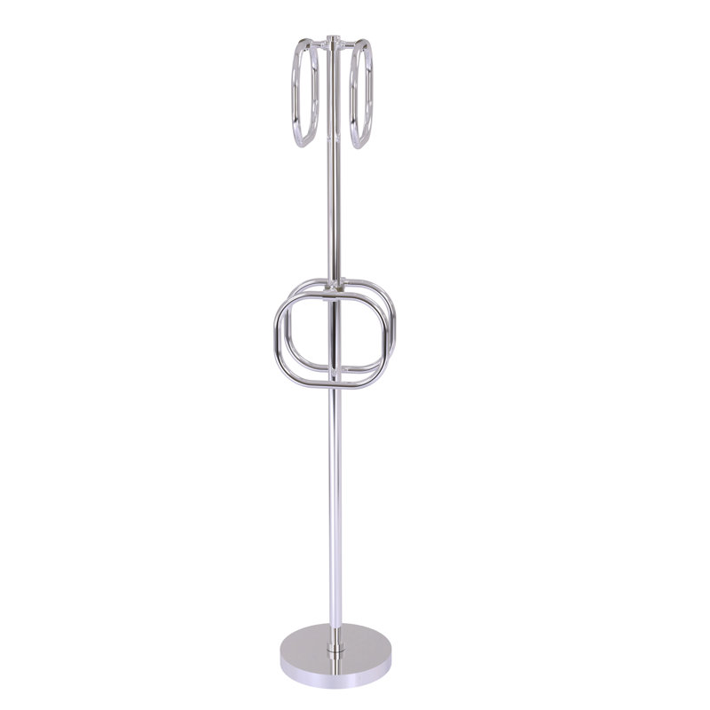 Gober Freestanding Towel Stand, Polished Chrome