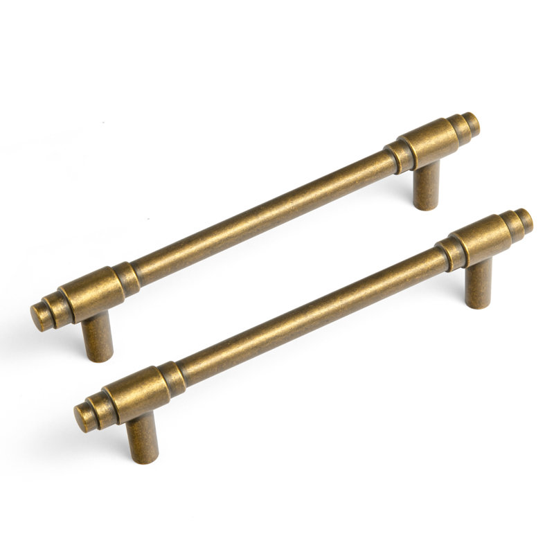 Poignée de meuble antique, 5", Laiton antique