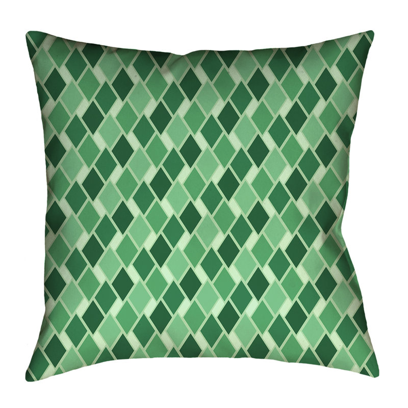 Housse de coussin Katelyn Elizabeth, 14 po x 14 po, Vert, Faux lin