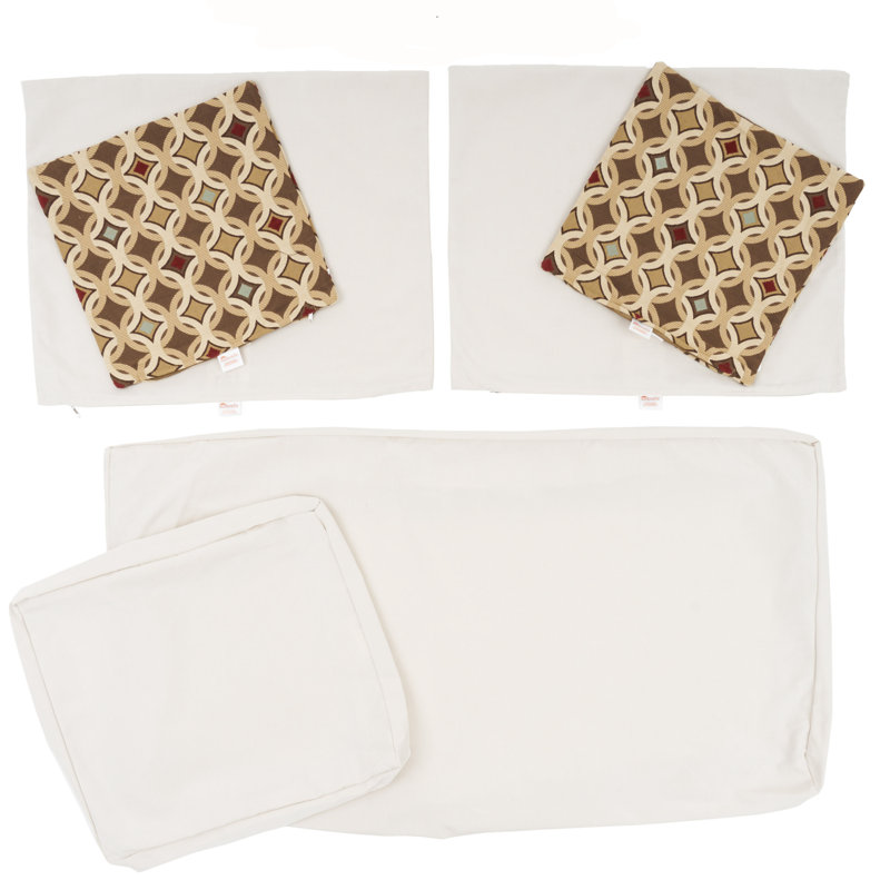 Outdoor Sunbrella Loveseat Cushion Cover, Moroccan Cream Sunbrella®