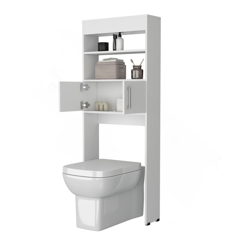 2-Door Over-the-Toilet Bathroom Storage Cabinet Shelf