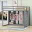Lit mezzanine avec garde-robe, tablettes et armoire-948970013-948970015
