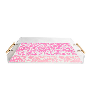 Natalie Baca Otomi Party Pink Acrylic Tray