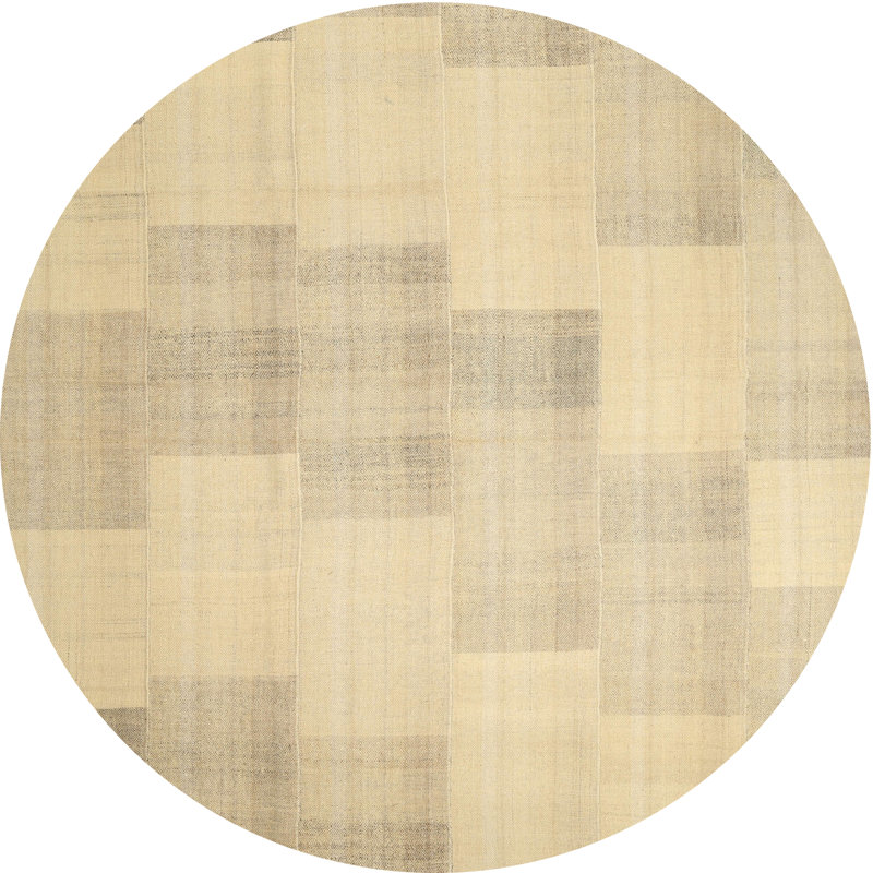 Surface beige contemporaine tapis, Rond 5 pi