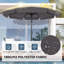 Cesur 3M Garden Parasol Sun Shade Canopy Patio Outdoor Umbrella Crank Tilt UPF 30+-693869857