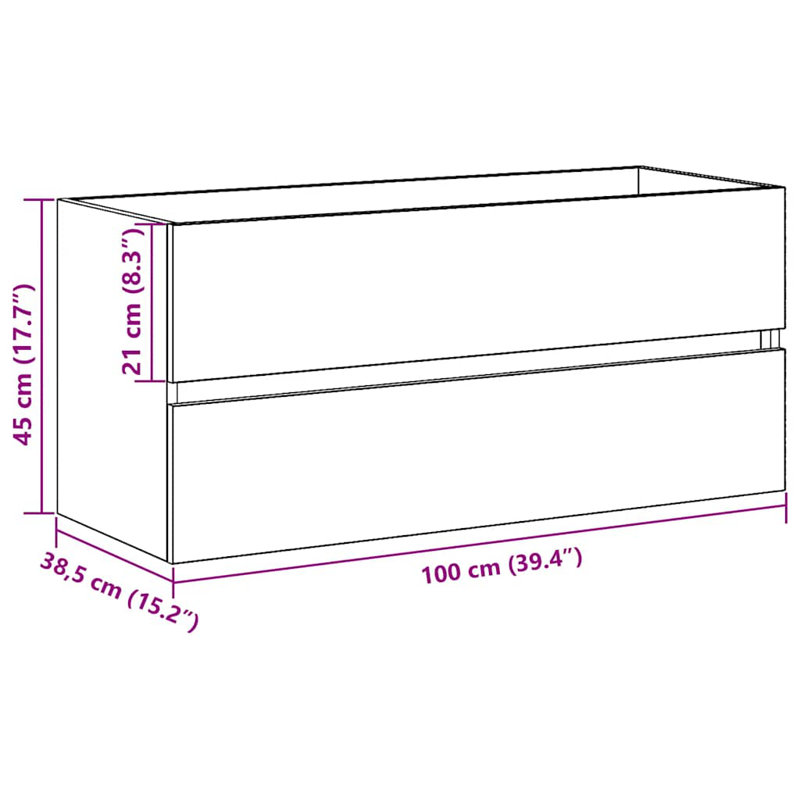 100cm Bathroom Vanity Base Only