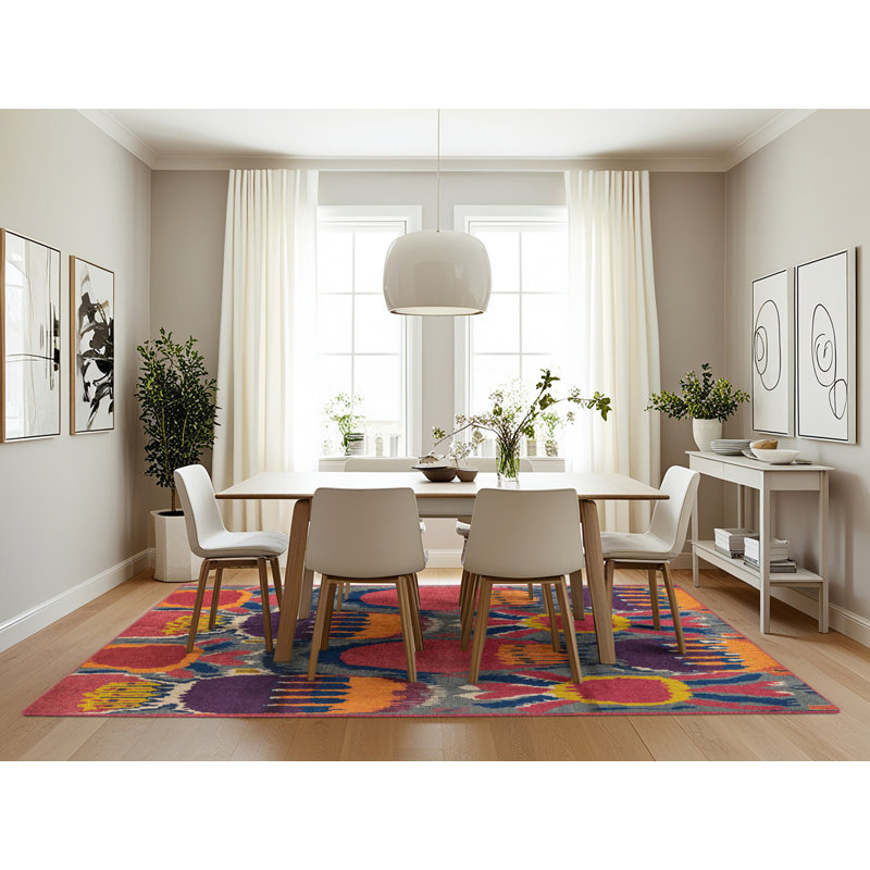 Abstract Indoor Rug, Rectangle 7' x 10'