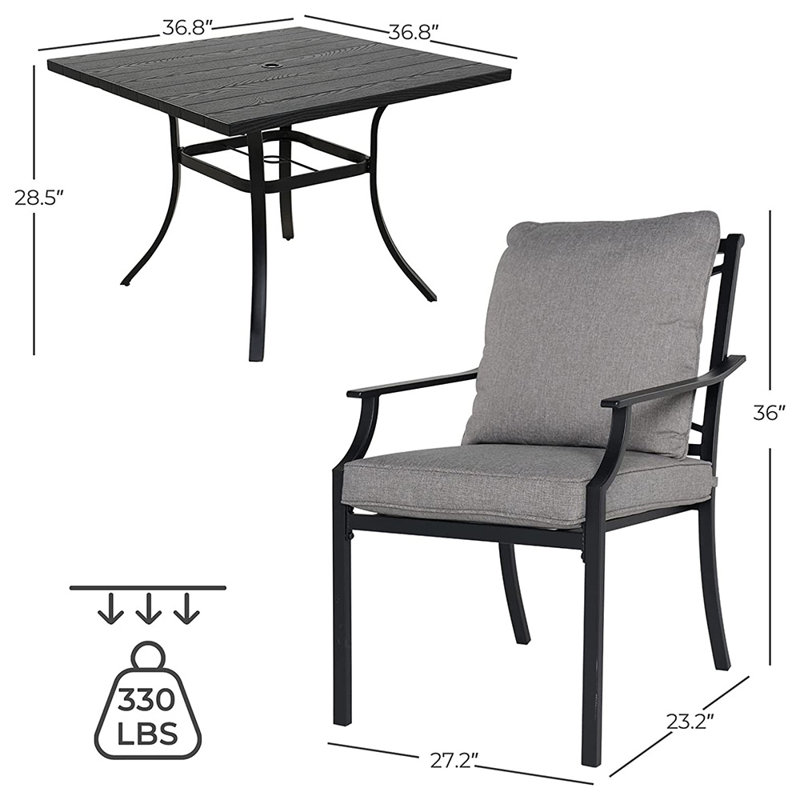 Elieen 4 - Person Patio Dining Set - Thumbnail 2