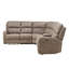 Canapé modulaire inclinable électrique avec port USB Olwen Mocha Nubuck