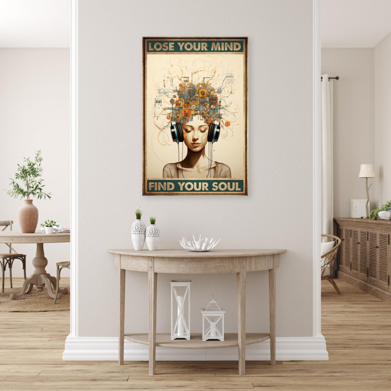 «Hemmer Woman Music Lose Your Mind», impression sur toile, H 20 po x l 16 po x P 1,25 po