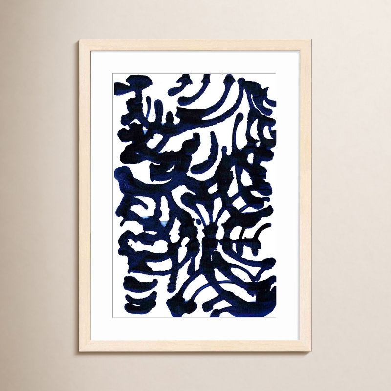Indigo Swirls I by Jodi Fuchs, 30"H x 30"W, Pattern Silver