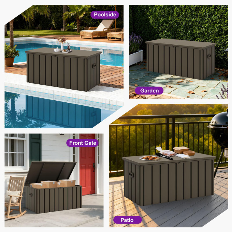 Purple Leaf 12' X 20' Hardtop Gazebo Canopy For Patio Deck Backyard Heavy Duty Outside Sunshade With Deck Box,Netting And Curtains Outdoor Permanent Metal Pavilion