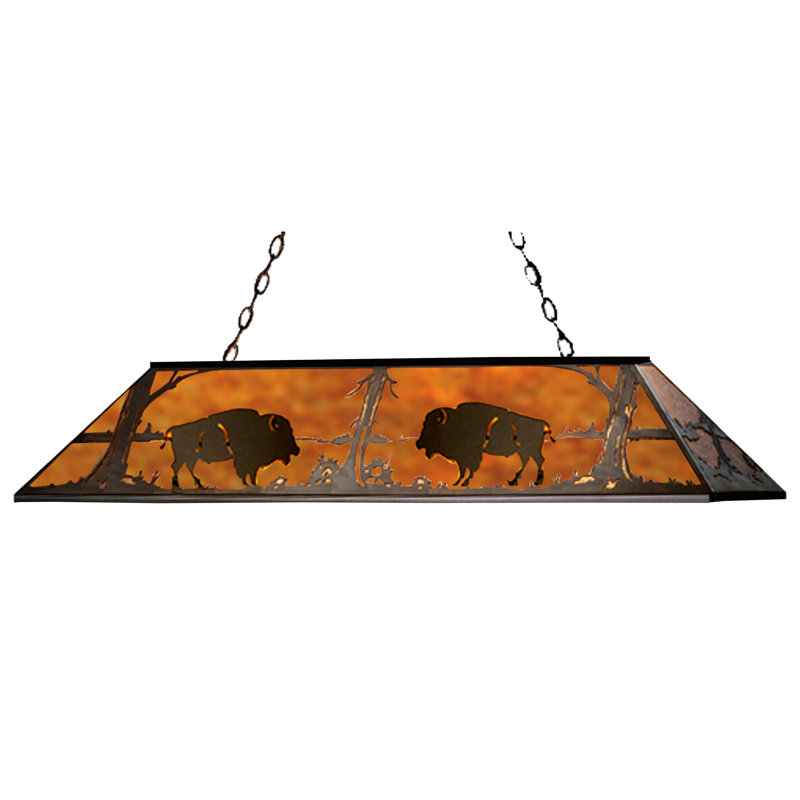 Luminaire suspendu géométrique pour table de billard à 9 lumières Old Forge