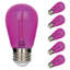 Ampoules DEL à filament omnidirectionnel rose S14, 2 W (équivalent 40 W), culot moyen (E26), lot de 6-134877024-134877025