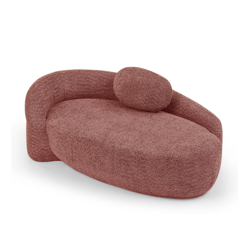 Méridienne rembourrée 38 po, Rouge