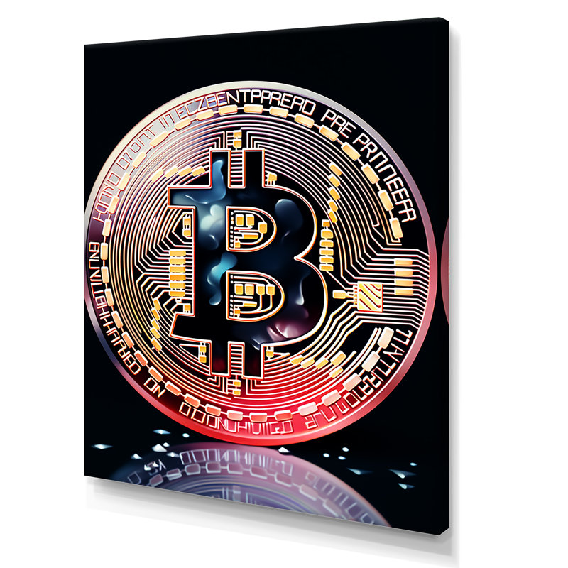 Rose et noir, Crypto, art mural, H 20 po x l 12 po x P 1 po, Toile tendue