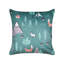 Kirshe Green Square Throw Cushion With Filling