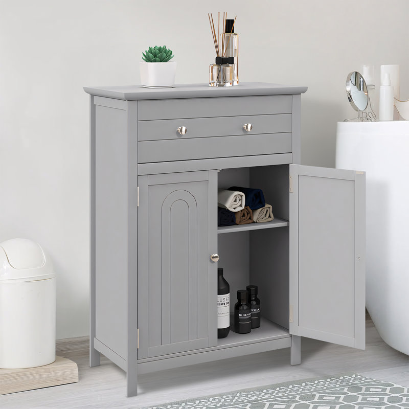Freestanding Bathroom Cabinet, Gray
