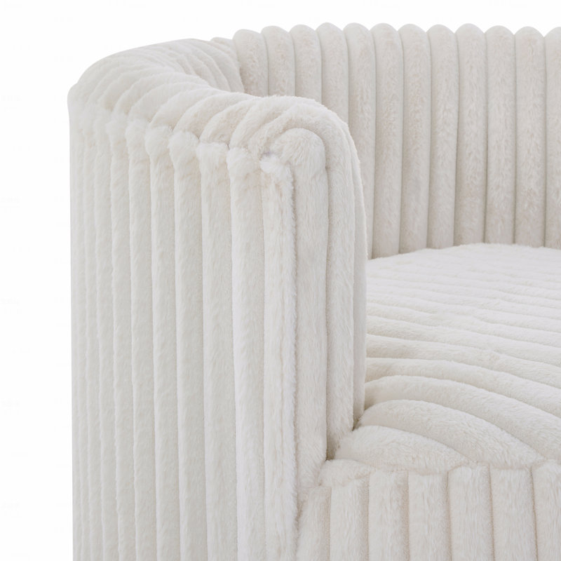 Fauteuil d'appoint basique en velours côtelé Malna