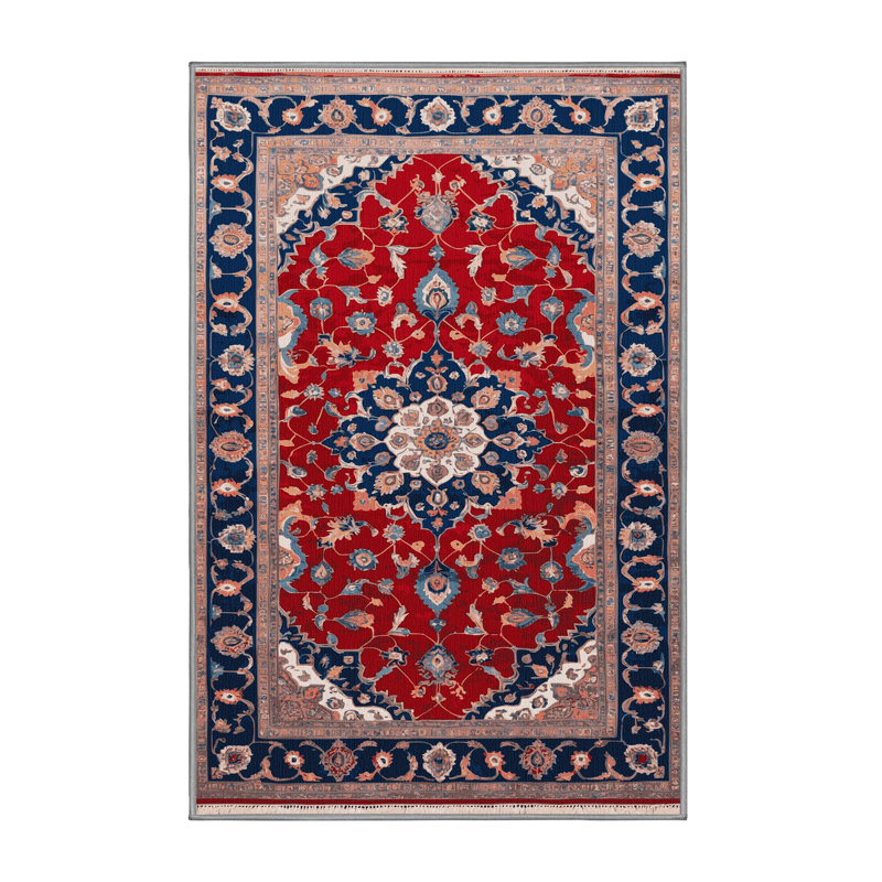 Tapis brun Tabriz lavable à la machine, Rectangulaire 8 pi x 12 pi
