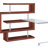 Buck II Clear Glass, Chrome High Gloss Finish Writing Desk With Shelf