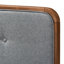 Lit plateforme grand tapissier Daventry Cowarts, gris foncé / noyer H 57,9 po x l 63,45 po x L 82,15 po-118853378-118853404