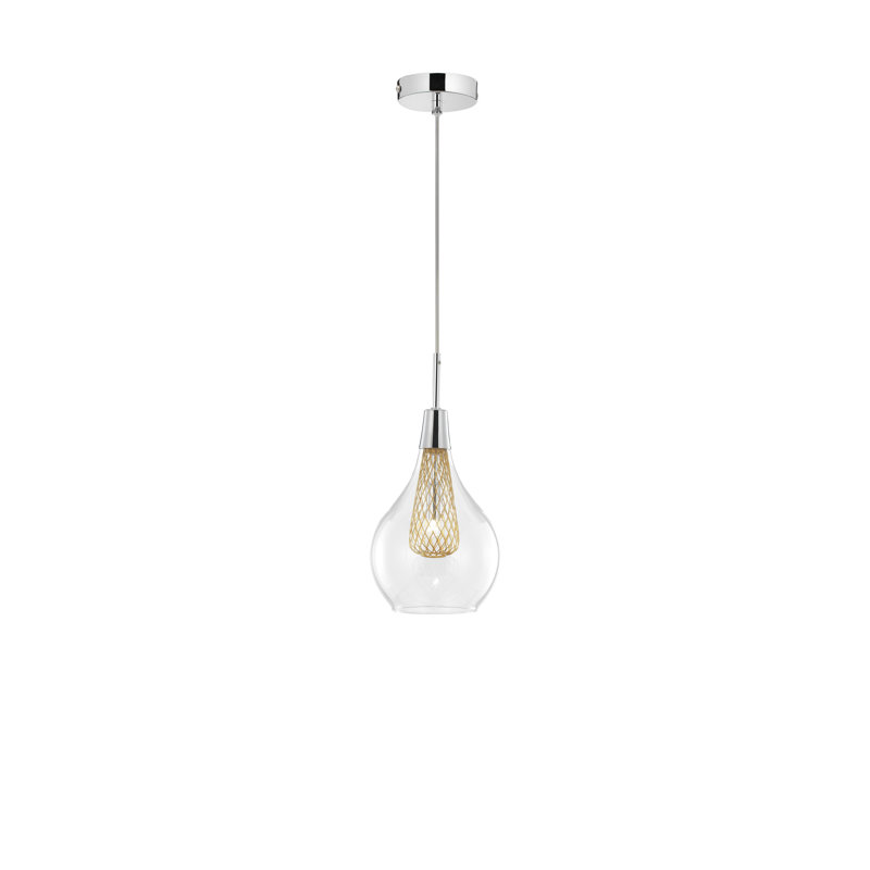 Filo 1 - Light Chrome Teardrop Pendant