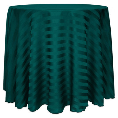 Latitude Run® Satin-Stripe Tablecloth Round