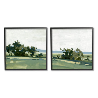 «Countryside Grassland Nature Landscape», ensemble de 2 giclées encadrées par Emma Caroline