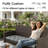Outdoor Bench Cushion 60x20in, Waterproof Thicken Patio Seat Pad with Ties, Replacement Cushion for Porch Swing, Garden Bench, Indoor/Outdoor Use-1181157801