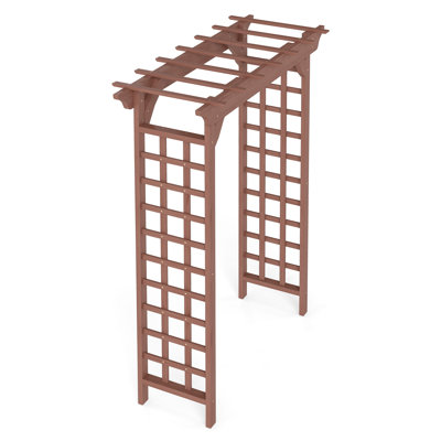 Outdoor Wooden Brown Arch Plant Climbing Frame Planter Arbor