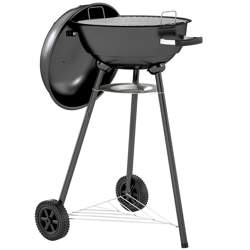 Barbecue au charbon 17 po avec accessoires pour barbecue, barbecue