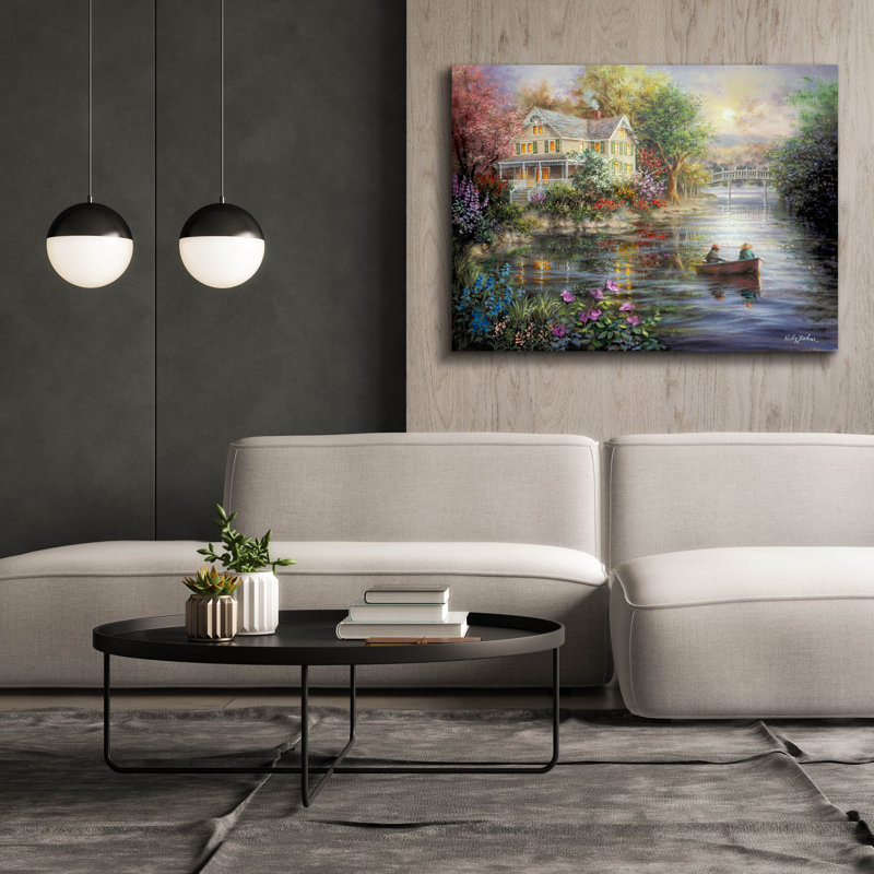 Art mural en toile Epic Graffiti «Evening Reflections» par Nicky Boehme, 54 po x 40 po, H 40 po x l 54 po