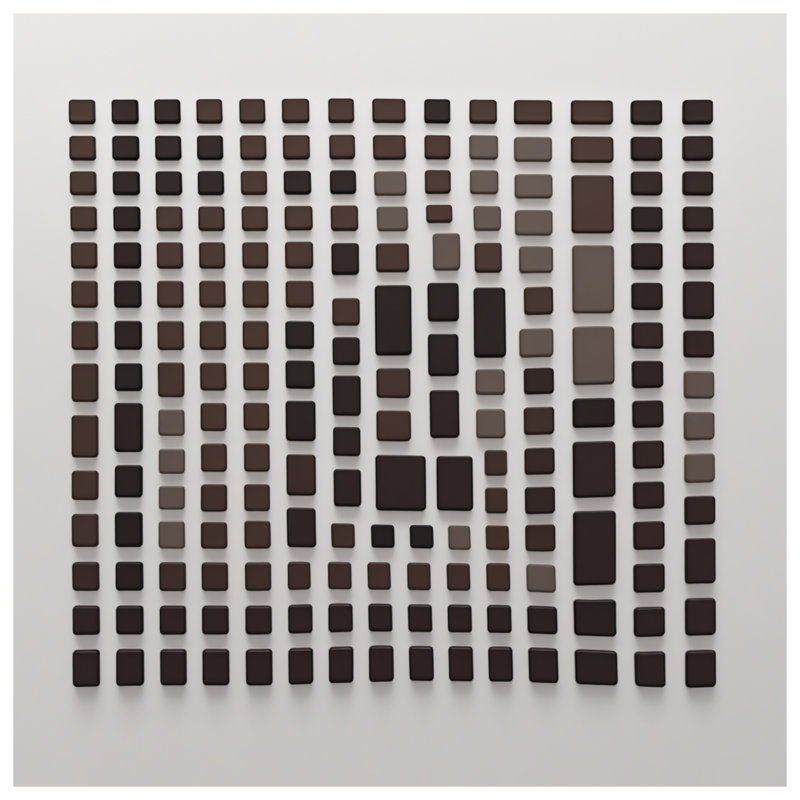 Édredon brun à grille rectangulaire, Twin