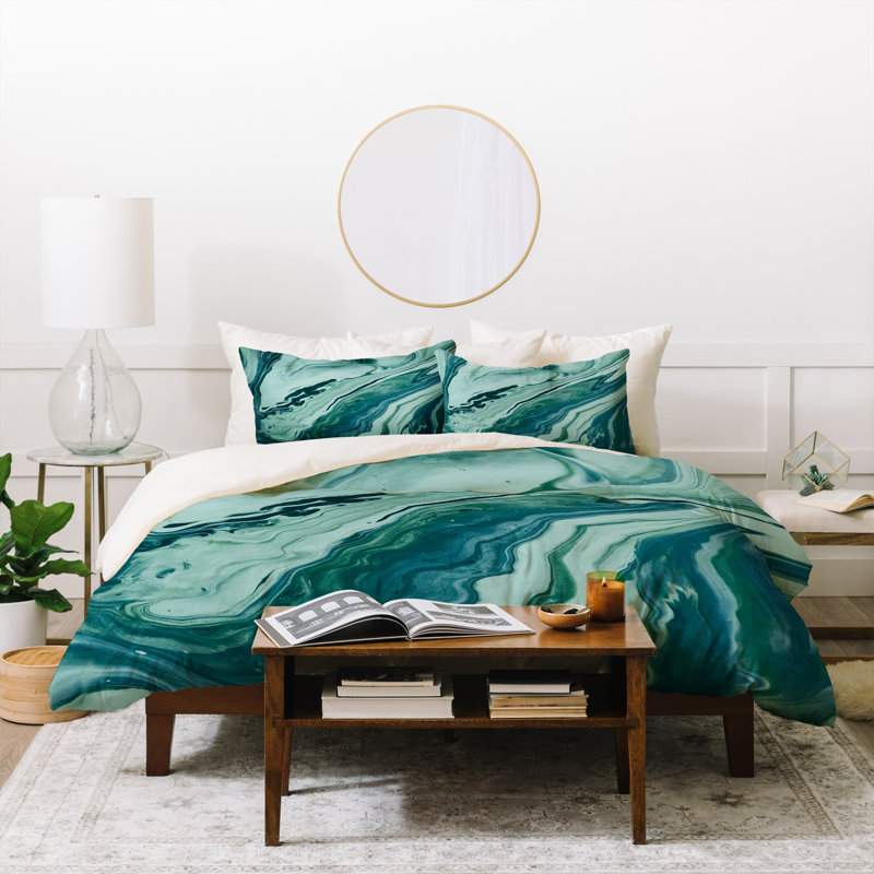 Modern & Contemporary Polyester Abstract Duvet Cover, Twin XL