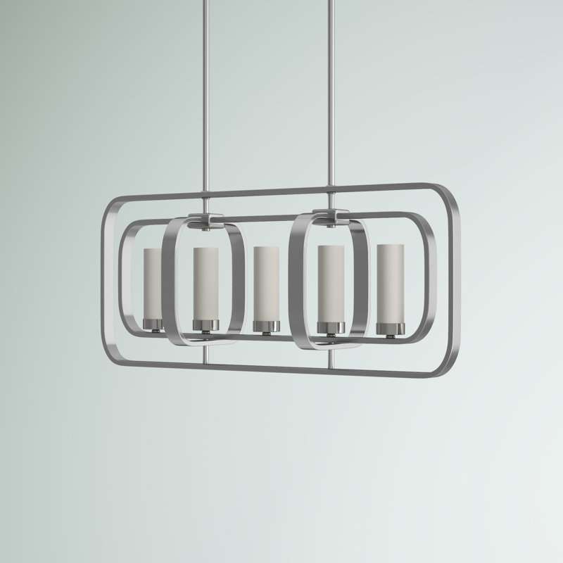 Iniguez 5 - Light Kitchen Island Pendant, Brushed Nickel